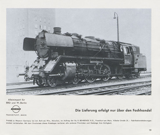 Liliput H0-Modellbahn Katalog 1964-1965