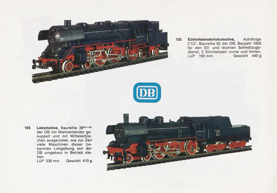 Liliput H0-Modellbahn Katalog 1967-1968