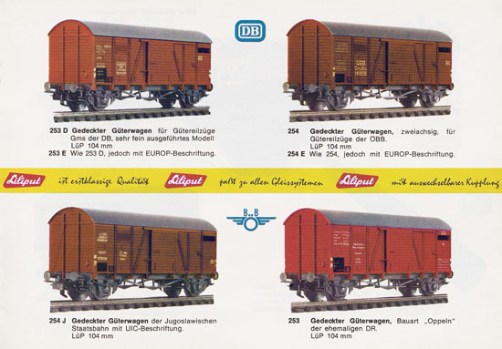 Liliput H0-Modellbahn Katalog 1967-1968