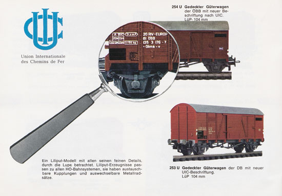 Liliput H0-Modellbahn Katalog 1967-1968