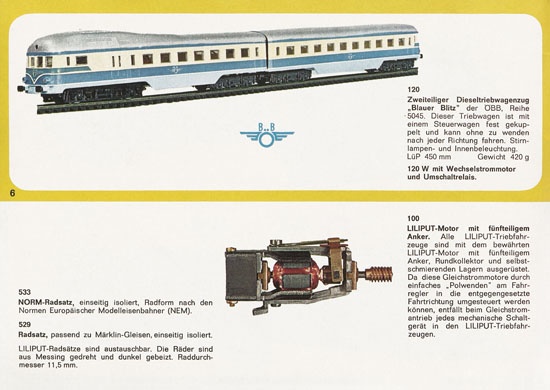 Liliput H0-Modellbahn Katalog 1969