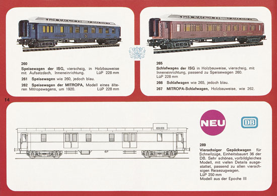 Liliput H0-Modellbahn Katalog 1969