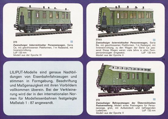 Liliput H0-Modellbahn Katalog 1969