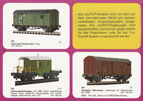 Liliput H0-Modellbahn Katalog 1969