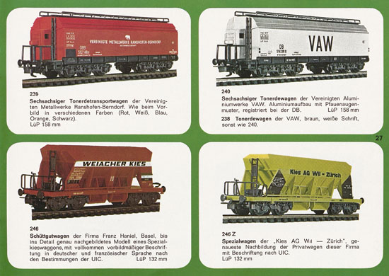 Liliput H0-Modellbahn Katalog 1969