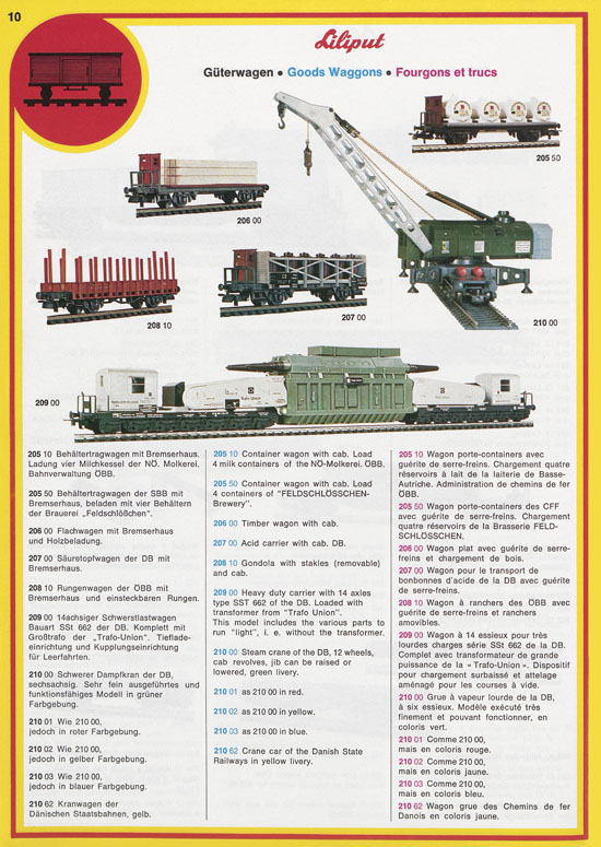 Liliput Modelleisenbahn Katalog 1975