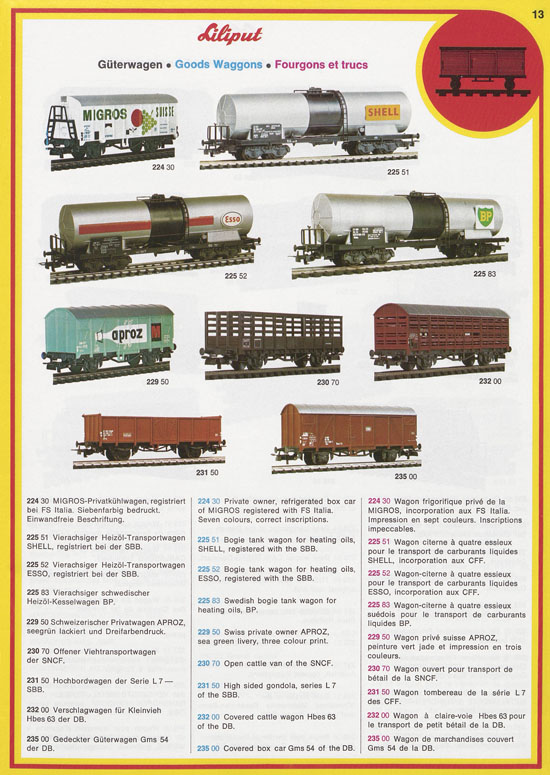 Liliput Modelleisenbahn Katalog 1975