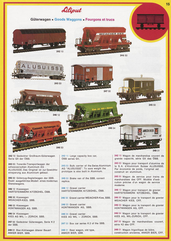 Liliput Modelleisenbahn Katalog 1975