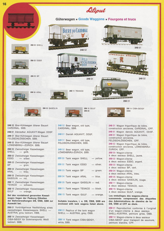 Liliput Modelleisenbahn Katalog 1975