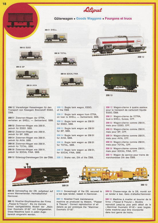 Liliput Modelleisenbahn Katalog 1975