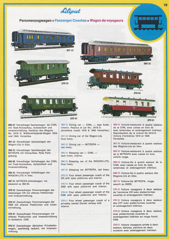 Liliput Modelleisenbahn Katalog 1975