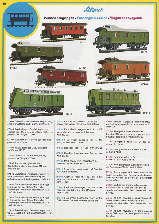 Liliput Modelleisenbahn Katalog 1975