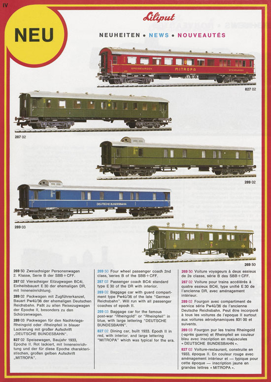 Liliput Modelleisenbahn Katalog 1975