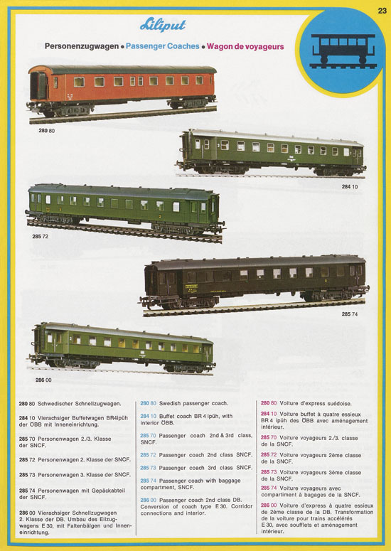 Liliput Modelleisenbahn Katalog 1975