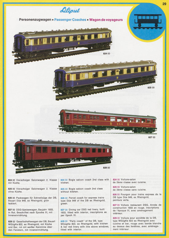 Liliput Modelleisenbahn Katalog 1975