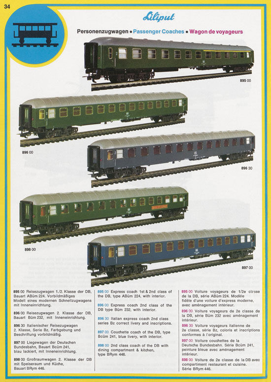 Liliput Modelleisenbahn Katalog 1975