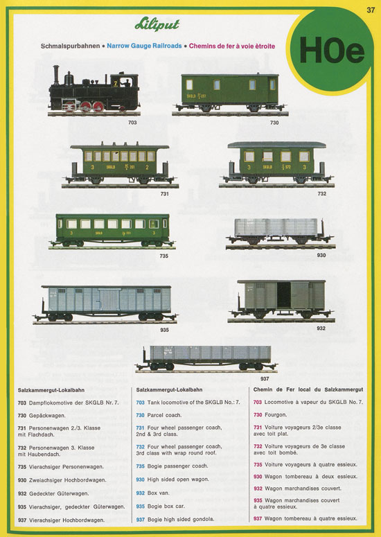 Liliput Modelleisenbahn Katalog 1975