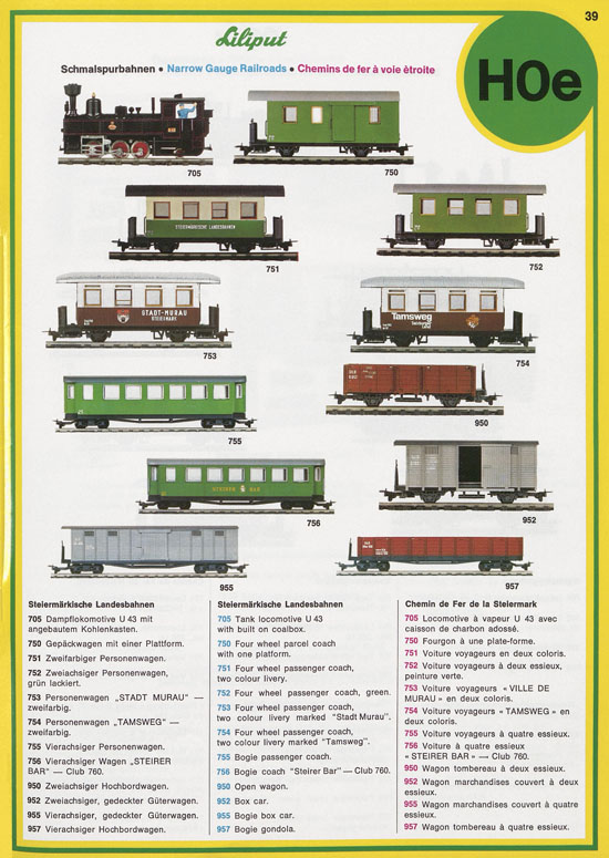 Liliput Modelleisenbahn Katalog 1975