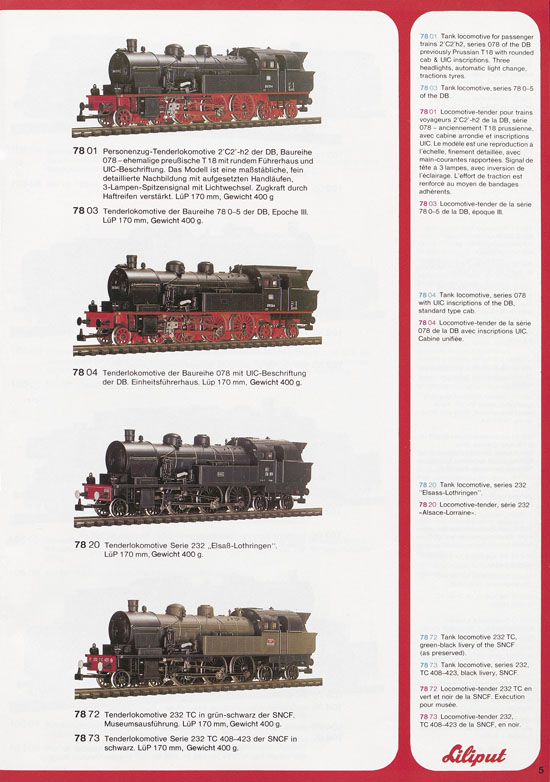 Liliput Modelleisenbahn Katalog 1977