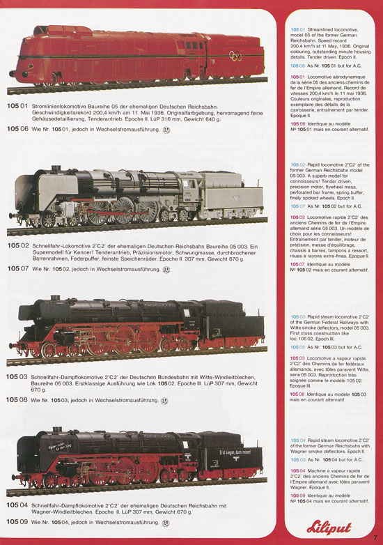 Liliput Modelleisenbahn Katalog 1977