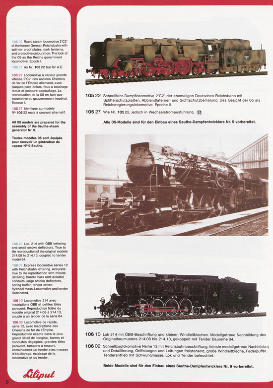 Liliput Modelleisenbahn Katalog 1977