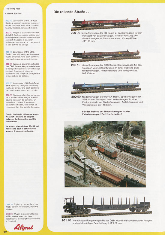 Liliput Modelleisenbahn Katalog 1977