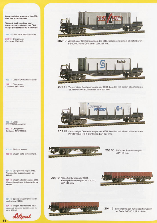 Liliput Modelleisenbahn Katalog 1977