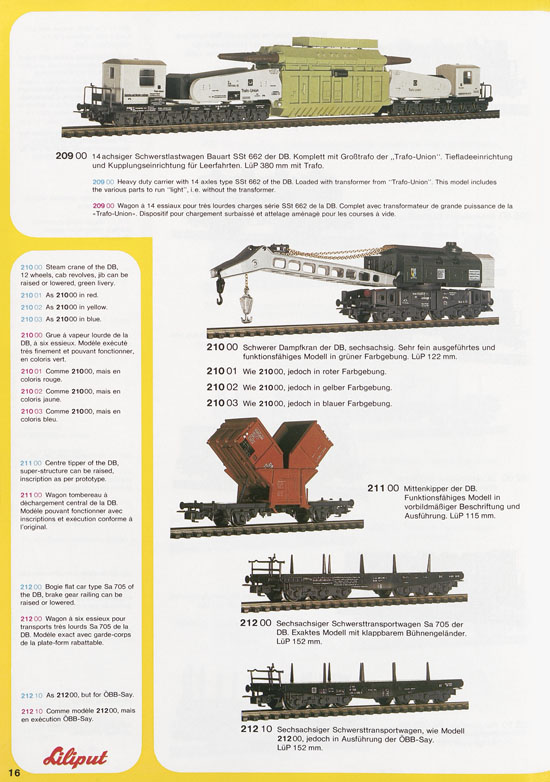 Liliput Modelleisenbahn Katalog 1977