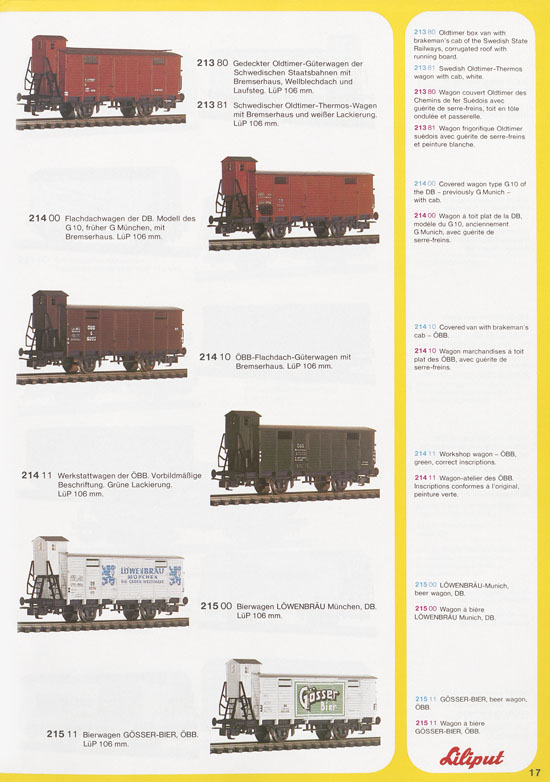 Liliput Modelleisenbahn Katalog 1977