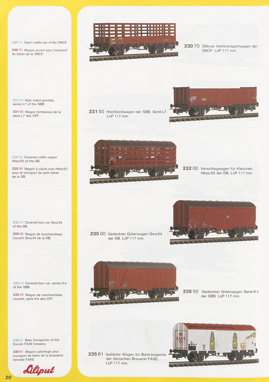 Liliput Modelleisenbahn Katalog 1977