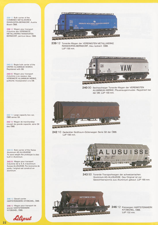 Liliput Modelleisenbahn Katalog 1977