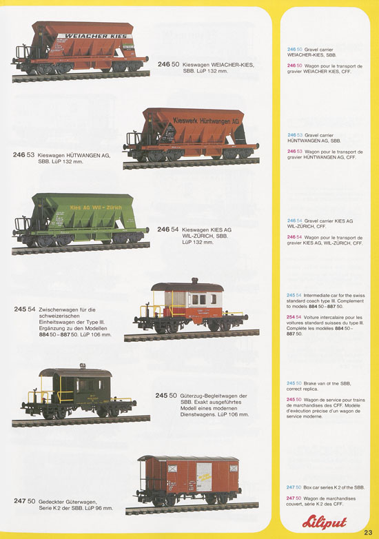 Liliput Modelleisenbahn Katalog 1977