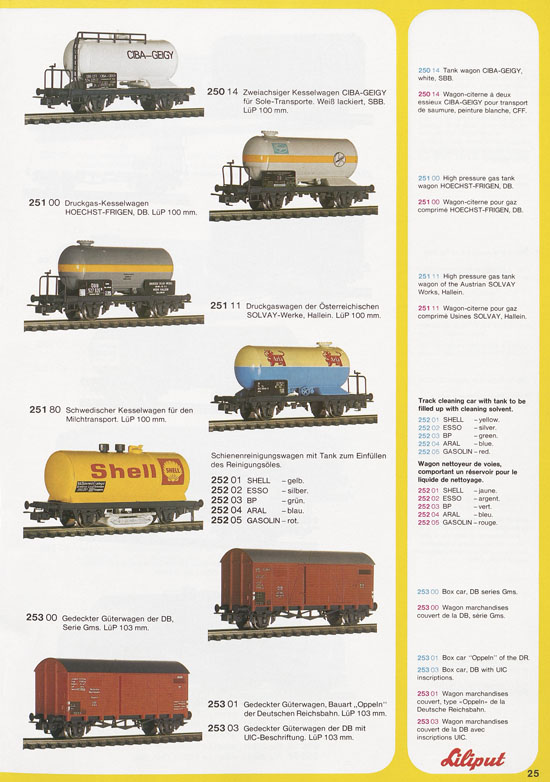 Liliput Modelleisenbahn Katalog 1977