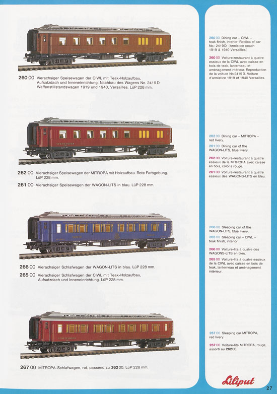 Liliput Modelleisenbahn Katalog 1977