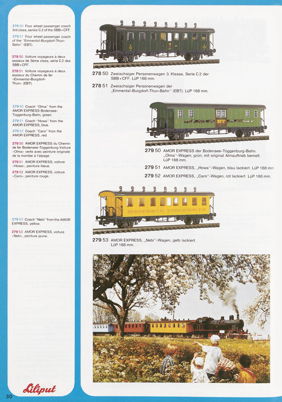 Liliput Modelleisenbahn Katalog 1977