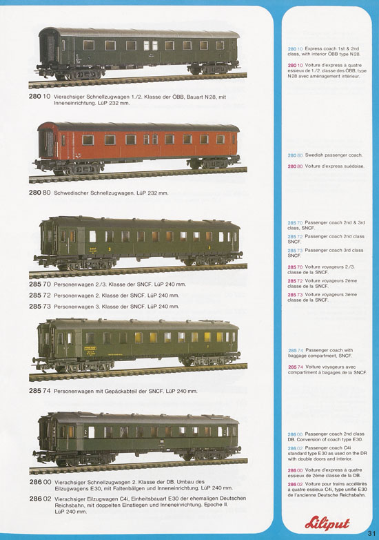 Liliput Modelleisenbahn Katalog 1977