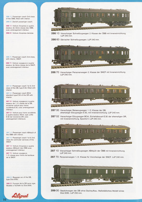 Liliput Modelleisenbahn Katalog 1977