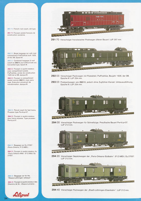 Liliput Modelleisenbahn Katalog 1977