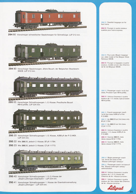 Liliput Modelleisenbahn Katalog 1977