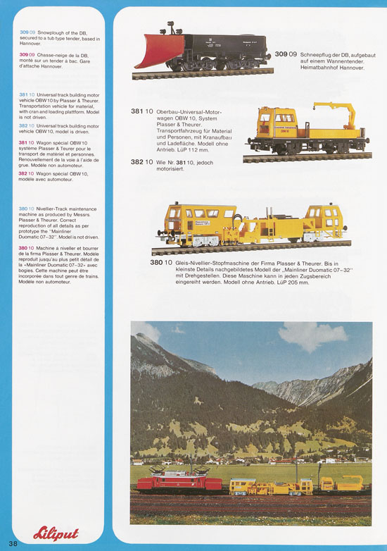 Liliput Modelleisenbahn Katalog 1977