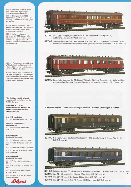 Liliput Modelleisenbahn Katalog 1977