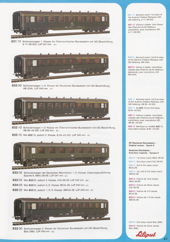 Liliput Modelleisenbahn Katalog 1977