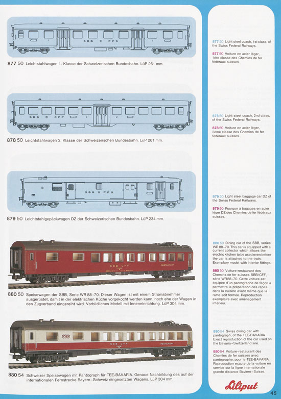 Liliput Modelleisenbahn Katalog 1977