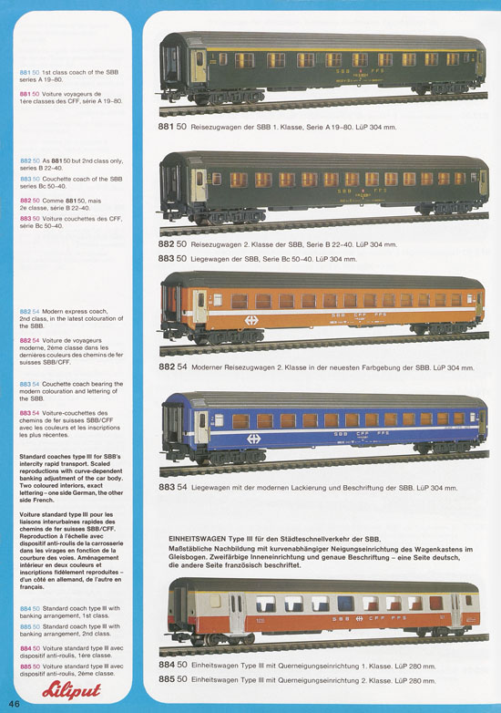 Liliput Modelleisenbahn Katalog 1977