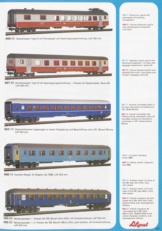 Liliput Modelleisenbahn Katalog 1977