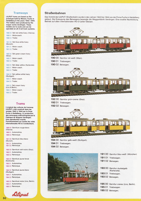 Liliput Modelleisenbahn Katalog 1977