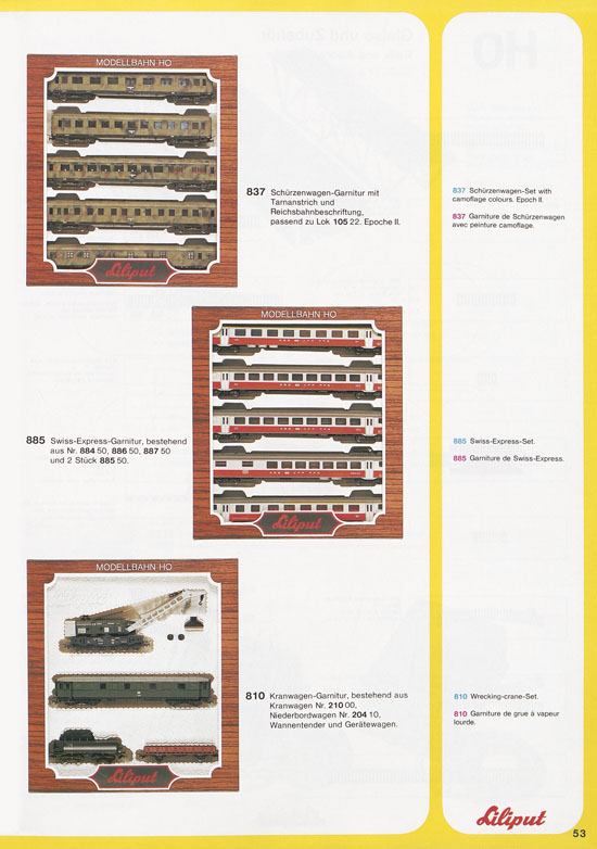 Liliput Modelleisenbahn Katalog 1977