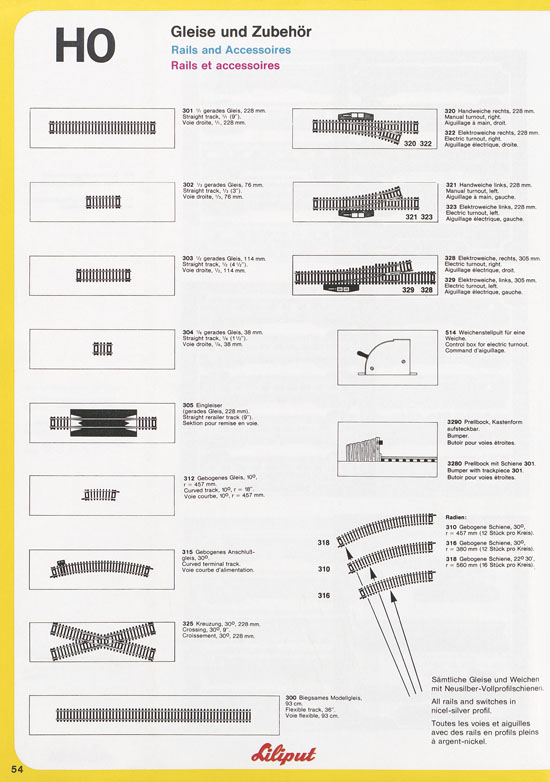 Liliput Modelleisenbahn Katalog 1977