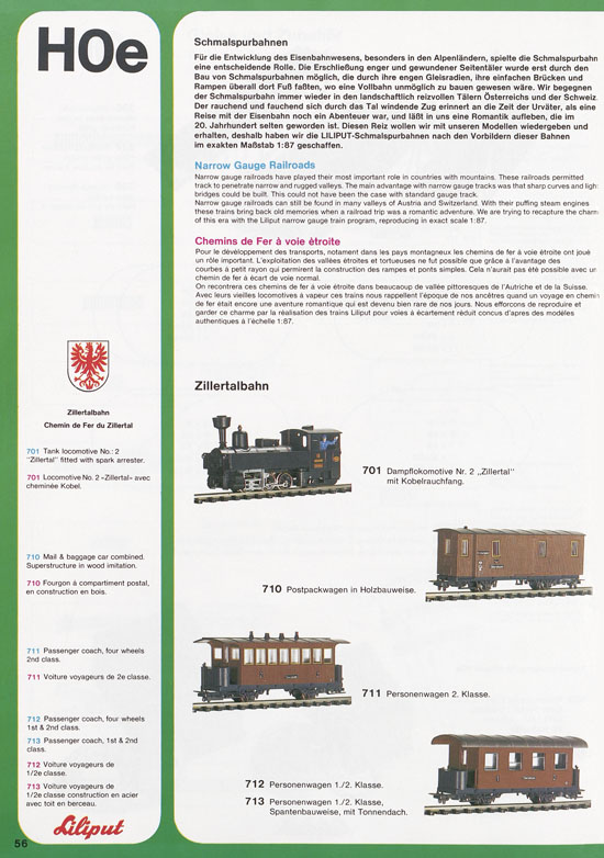 Liliput Modelleisenbahn Katalog 1977