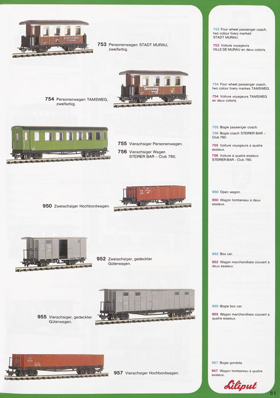 Liliput Modelleisenbahn Katalog 1977